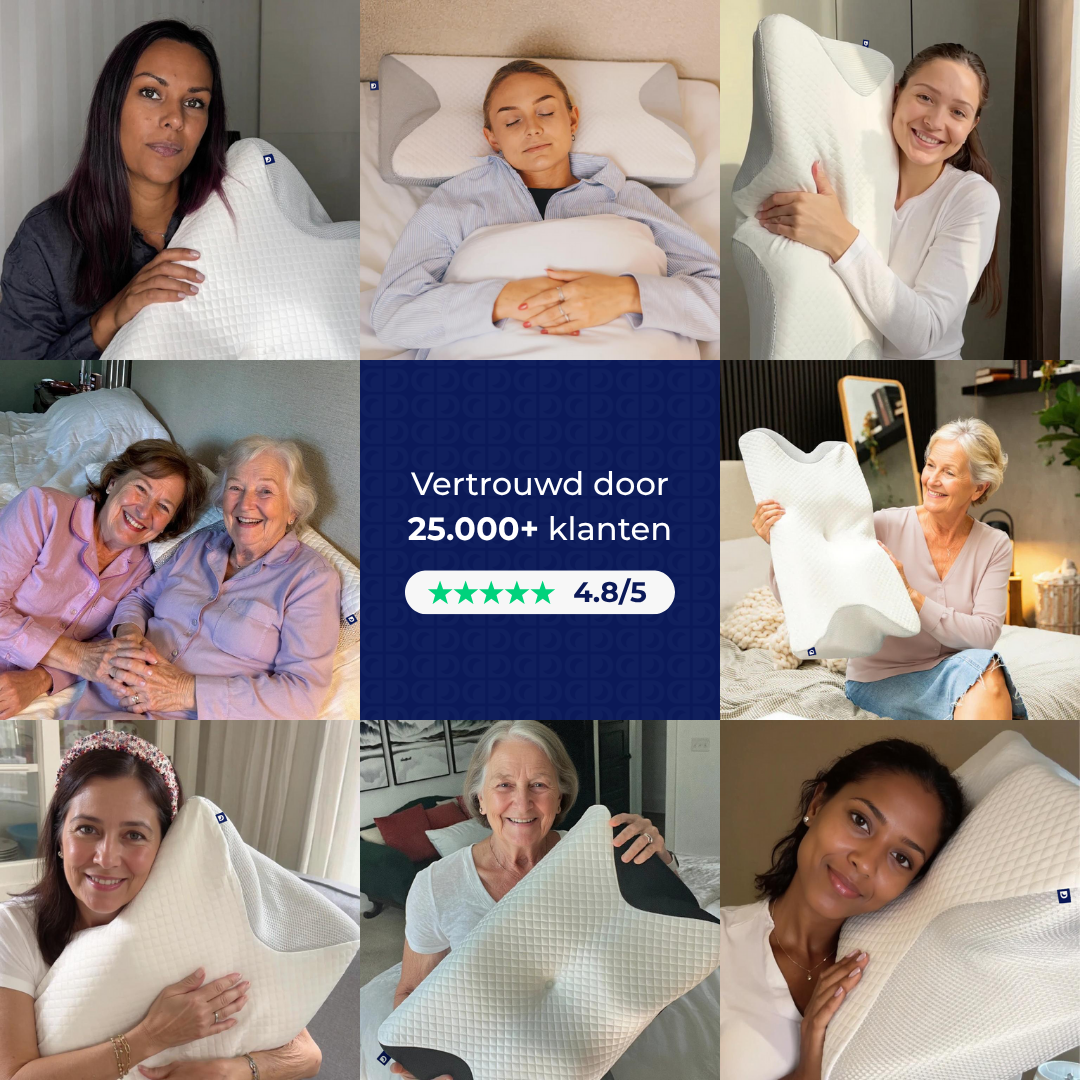 Het originele DreamSleepz kussen – Eindelijk pijnvrij en uitgerust wakker worden